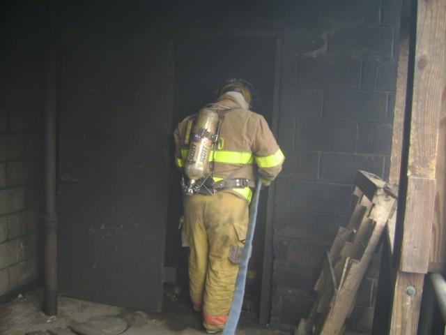 Crew making entry